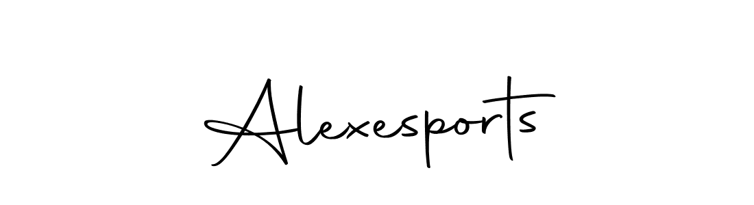 Design your own signature with our free online signature maker. With this signature software, you can create a handwritten (Autography-DOLnW) signature for name Alexesports. Alexesports signature style 10 images and pictures png