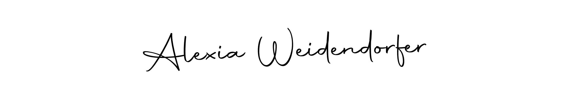 Create a beautiful signature design for name Alexia Weidendorfer. With this signature (Autography-DOLnW) fonts, you can make a handwritten signature for free. Alexia Weidendorfer signature style 10 images and pictures png