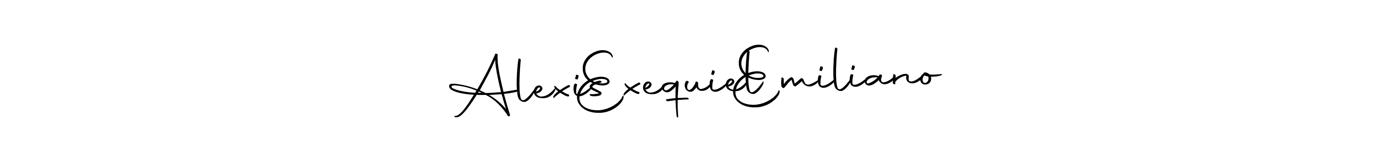 Create a beautiful signature design for name Alexis   Exequiel   Emiliano. With this signature (Autography-DOLnW) fonts, you can make a handwritten signature for free. Alexis   Exequiel   Emiliano signature style 10 images and pictures png