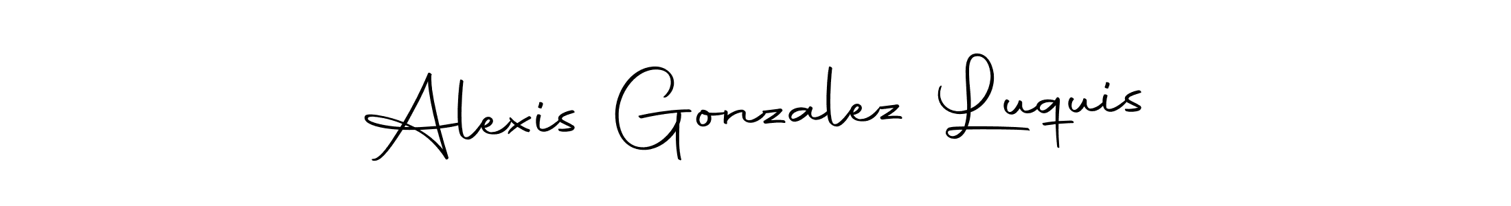 The best way (Autography-DOLnW) to make a short signature is to pick only two or three words in your name. The name Alexis Gonzalez Luquis include a total of six letters. For converting this name. Alexis Gonzalez Luquis signature style 10 images and pictures png