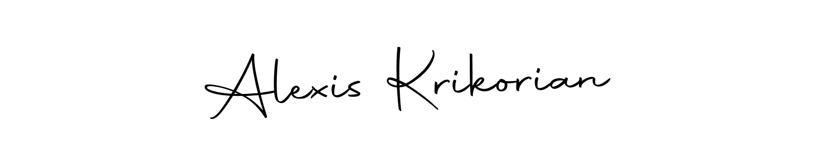 You can use this online signature creator to create a handwritten signature for the name Alexis Krikorian. This is the best online autograph maker. Alexis Krikorian signature style 10 images and pictures png
