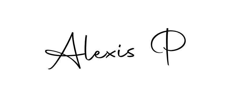 Make a beautiful signature design for name Alexis P. With this signature (Autography-DOLnW) style, you can create a handwritten signature for free. Alexis P signature style 10 images and pictures png