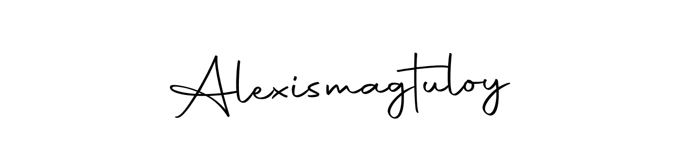 Use a signature maker to create a handwritten signature online. With this signature software, you can design (Autography-DOLnW) your own signature for name Alexismagtuloy. Alexismagtuloy signature style 10 images and pictures png