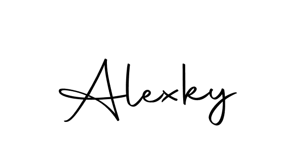 You can use this online signature creator to create a handwritten signature for the name Alexky. This is the best online autograph maker. Alexky signature style 10 images and pictures png