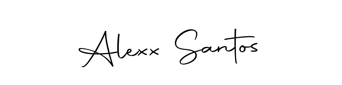 This is the best signature style for the Alexx Santos name. Also you like these signature font (Autography-DOLnW). Mix name signature. Alexx Santos signature style 10 images and pictures png