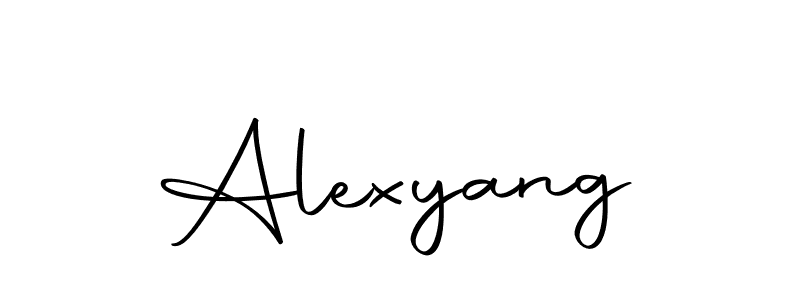 Use a signature maker to create a handwritten signature online. With this signature software, you can design (Autography-DOLnW) your own signature for name Alexyang. Alexyang signature style 10 images and pictures png