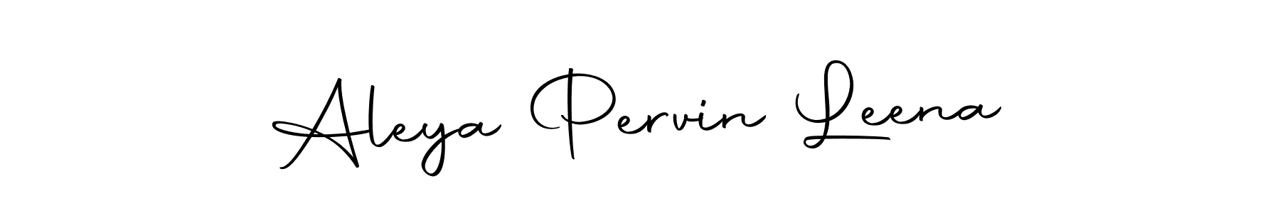 Make a beautiful signature design for name Aleya Pervin Leena. Use this online signature maker to create a handwritten signature for free. Aleya Pervin Leena signature style 10 images and pictures png