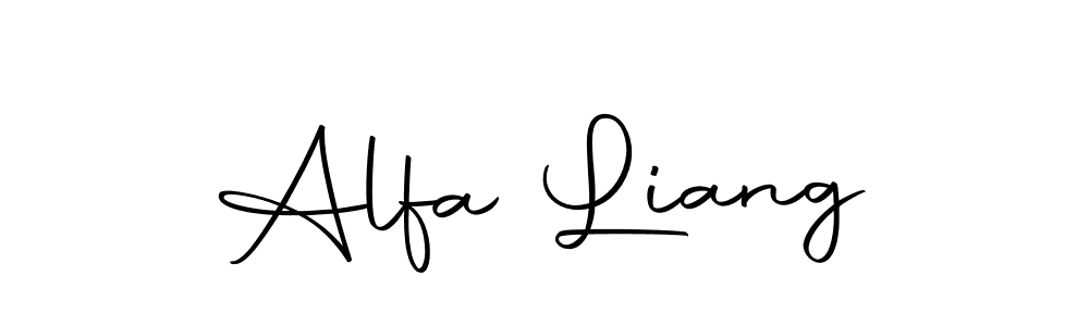 You should practise on your own different ways (Autography-DOLnW) to write your name (Alfa Liang) in signature. don't let someone else do it for you. Alfa Liang signature style 10 images and pictures png