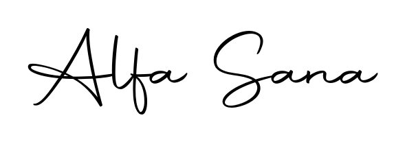 The Autography-DOLnW handwriting style adds charm and authenticity to name Alfa Sana. A wonderful choice for personal thank-you notes. Alfa Sana signature style 10 images and pictures png