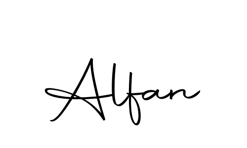 Design your own signature with our free online signature maker. With this signature software, you can create a handwritten (Autography-DOLnW) signature for name Alfan. Alfan signature style 10 images and pictures png