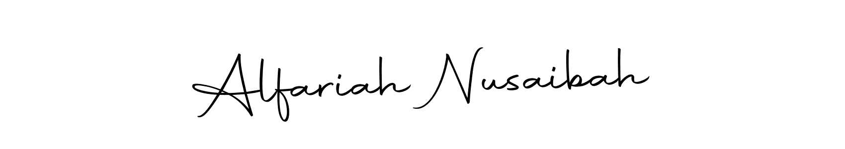 Alfariah Nusaibah stylish signature style. Best Handwritten Sign (Autography-DOLnW) for my name. Handwritten Signature Collection Ideas for my name Alfariah Nusaibah. Alfariah Nusaibah signature style 10 images and pictures png