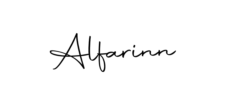 Make a beautiful signature design for name Alfarinn. With this signature (Autography-DOLnW) style, you can create a handwritten signature for free. Alfarinn signature style 10 images and pictures png