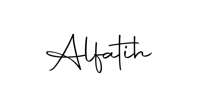 Use a signature maker to create a handwritten signature online. With this signature software, you can design (Autography-DOLnW) your own signature for name Alfatih. Alfatih signature style 10 images and pictures png