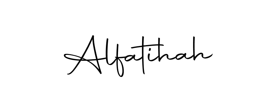 Design your own signature with our free online signature maker. With this signature software, you can create a handwritten (Autography-DOLnW) signature for name Alfatihah. Alfatihah signature style 10 images and pictures png