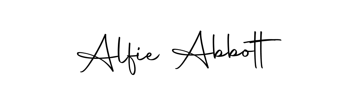 Design your own signature with our free online signature maker. With this signature software, you can create a handwritten (Autography-DOLnW) signature for name Alfie Abbott. Alfie Abbott signature style 10 images and pictures png