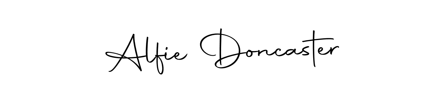 Create a beautiful signature design for name Alfie Doncaster. With this signature (Autography-DOLnW) fonts, you can make a handwritten signature for free. Alfie Doncaster signature style 10 images and pictures png