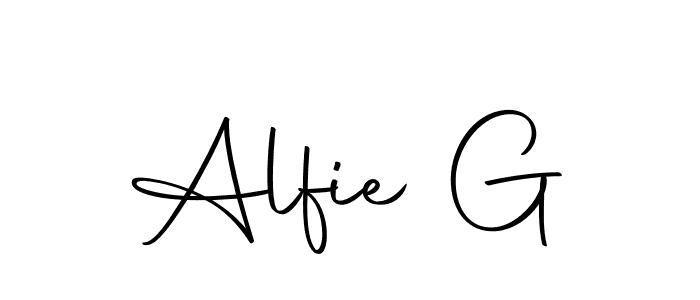 Make a beautiful signature design for name Alfie G. With this signature (Autography-DOLnW) style, you can create a handwritten signature for free. Alfie G signature style 10 images and pictures png