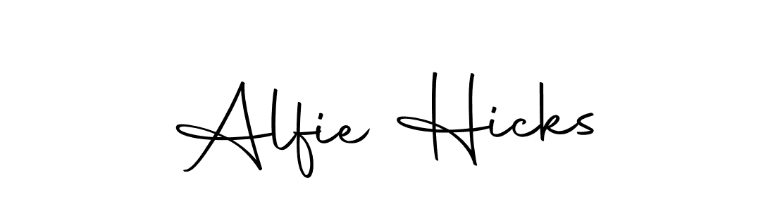 Make a short Alfie Hicks signature style. Manage your documents anywhere anytime using Autography-DOLnW. Create and add eSignatures, submit forms, share and send files easily. Alfie Hicks signature style 10 images and pictures png