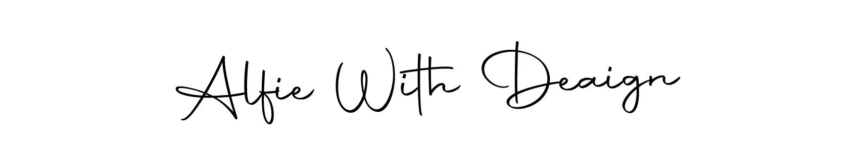 Make a short Alfie With Deaign signature style. Manage your documents anywhere anytime using Autography-DOLnW. Create and add eSignatures, submit forms, share and send files easily. Alfie With Deaign signature style 10 images and pictures png