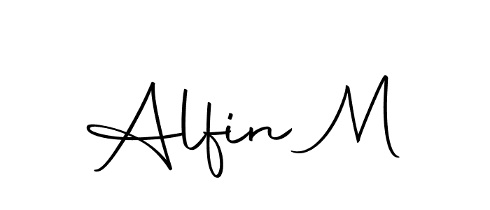 Here are the top 10 professional signature styles for the name Alfin M. These are the best autograph styles you can use for your name. Alfin M signature style 10 images and pictures png