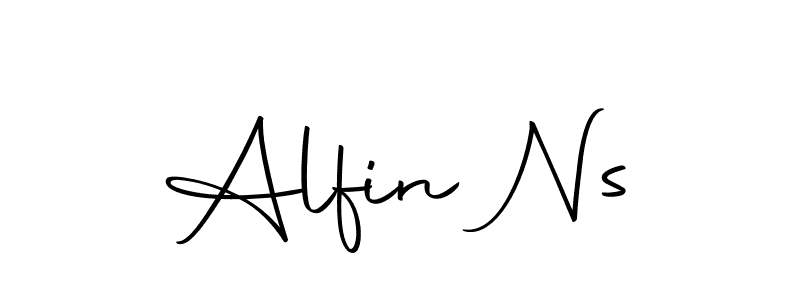 How to make Alfin Ns name signature. Use Autography-DOLnW style for creating short signs online. This is the latest handwritten sign. Alfin Ns signature style 10 images and pictures png