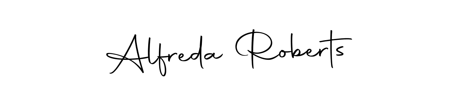 Create a beautiful signature design for name Alfreda Roberts. With this signature (Autography-DOLnW) fonts, you can make a handwritten signature for free. Alfreda Roberts signature style 10 images and pictures png