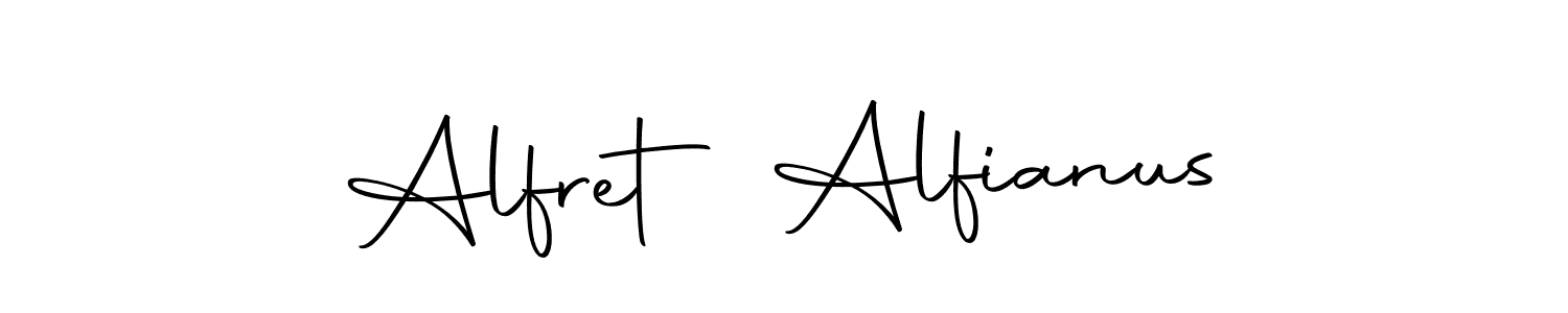 The best way (Autography-DOLnW) to make a short signature is to pick only two or three words in your name. The name Alfret Alfianus include a total of six letters. For converting this name. Alfret Alfianus signature style 10 images and pictures png