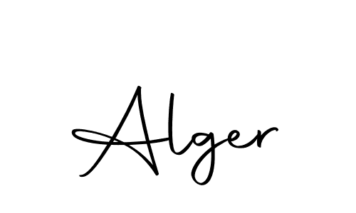 Use a signature maker to create a handwritten signature online. With this signature software, you can design (Autography-DOLnW) your own signature for name Alger. Alger signature style 10 images and pictures png