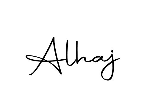 Make a beautiful signature design for name Alhaj. With this signature (Autography-DOLnW) style, you can create a handwritten signature for free. Alhaj signature style 10 images and pictures png