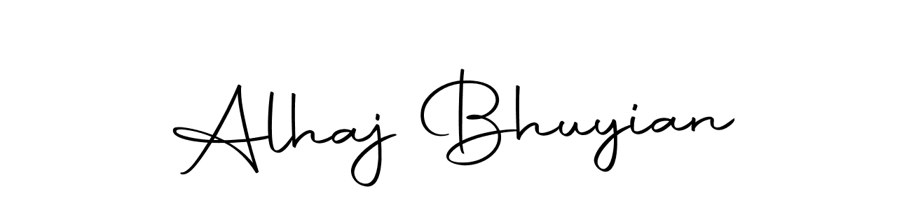 How to make Alhaj Bhuyian name signature. Use Autography-DOLnW style for creating short signs online. This is the latest handwritten sign. Alhaj Bhuyian signature style 10 images and pictures png