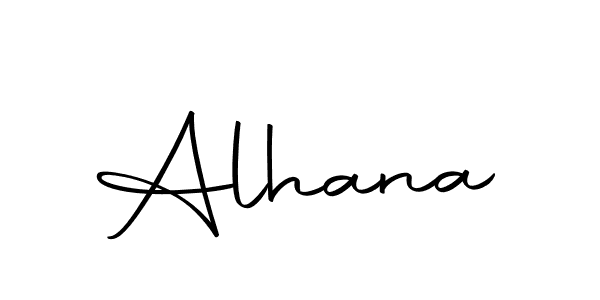 Design your own signature with our free online signature maker. With this signature software, you can create a handwritten (Autography-DOLnW) signature for name Alhana. Alhana signature style 10 images and pictures png