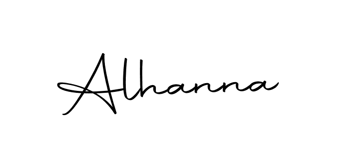 Use a signature maker to create a handwritten signature online. With this signature software, you can design (Autography-DOLnW) your own signature for name Alhanna. Alhanna signature style 10 images and pictures png