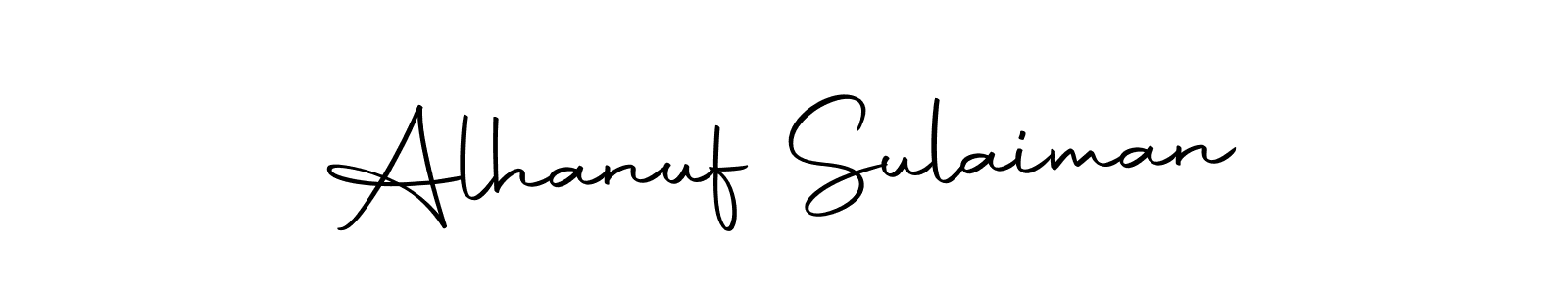 Alhanuf Sulaiman stylish signature style. Best Handwritten Sign (Autography-DOLnW) for my name. Handwritten Signature Collection Ideas for my name Alhanuf Sulaiman. Alhanuf Sulaiman signature style 10 images and pictures png