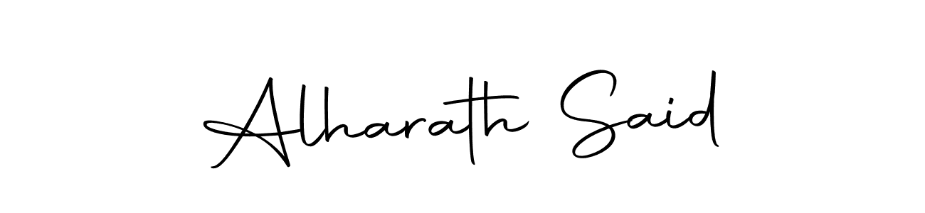 The best way (Autography-DOLnW) to make a short signature is to pick only two or three words in your name. The name Alharath Said include a total of six letters. For converting this name. Alharath Said signature style 10 images and pictures png