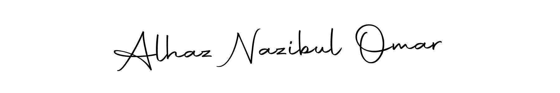 Create a beautiful signature design for name Alhaz Nazibul Omar. With this signature (Autography-DOLnW) fonts, you can make a handwritten signature for free. Alhaz Nazibul Omar signature style 10 images and pictures png