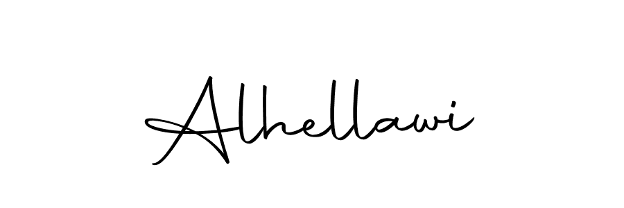 Use a signature maker to create a handwritten signature online. With this signature software, you can design (Autography-DOLnW) your own signature for name Alhellawi. Alhellawi signature style 10 images and pictures png