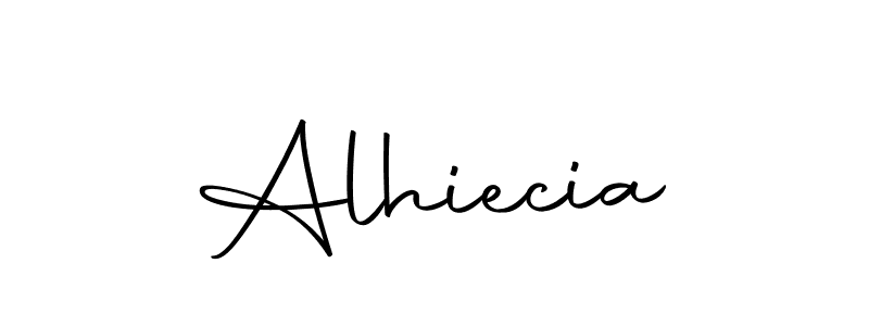 You can use this online signature creator to create a handwritten signature for the name Alhiecia. This is the best online autograph maker. Alhiecia signature style 10 images and pictures png