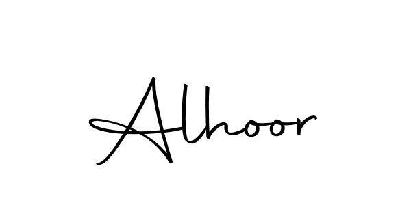 Design your own signature with our free online signature maker. With this signature software, you can create a handwritten (Autography-DOLnW) signature for name Alhoor. Alhoor signature style 10 images and pictures png