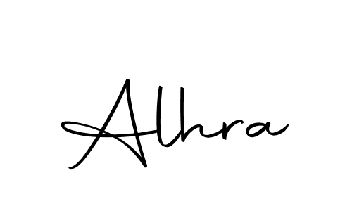 Use a signature maker to create a handwritten signature online. With this signature software, you can design (Autography-DOLnW) your own signature for name Alhra. Alhra signature style 10 images and pictures png