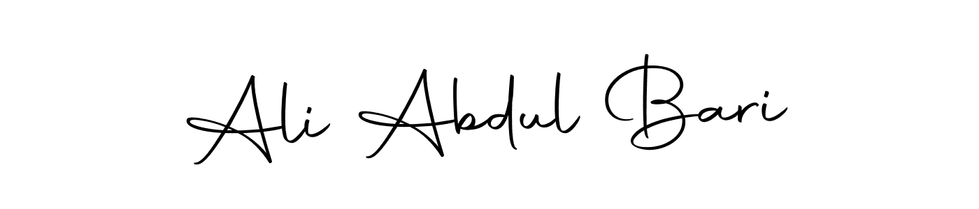 How to make Ali Abdul Bari name signature. Use Autography-DOLnW style for creating short signs online. This is the latest handwritten sign. Ali Abdul Bari signature style 10 images and pictures png