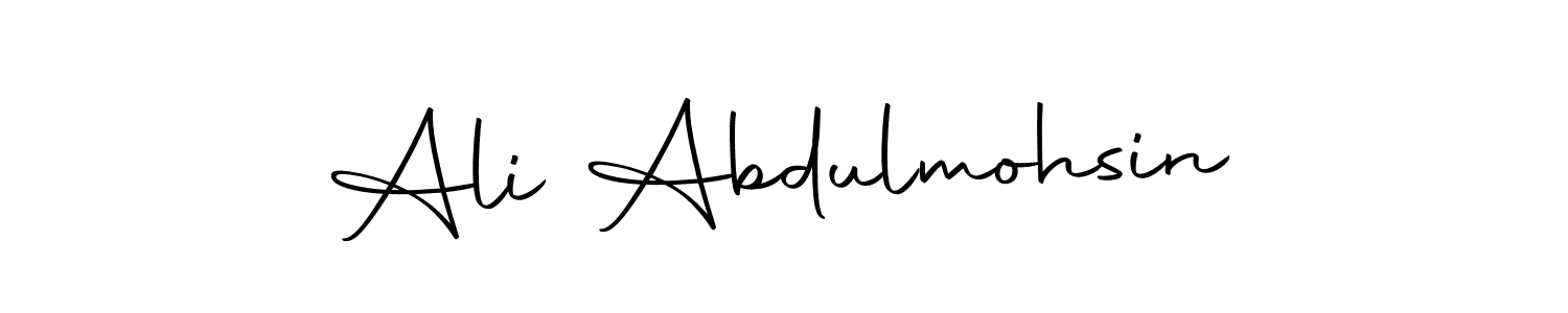 How to make Ali Abdulmohsin name signature. Use Autography-DOLnW style for creating short signs online. This is the latest handwritten sign. Ali Abdulmohsin signature style 10 images and pictures png