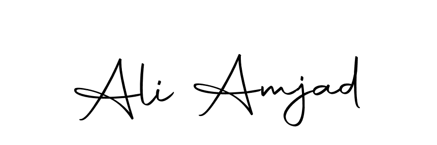 How to make Ali Amjad name signature. Use Autography-DOLnW style for creating short signs online. This is the latest handwritten sign. Ali Amjad signature style 10 images and pictures png