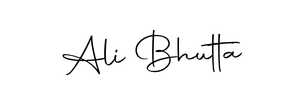 How to make Ali Bhutta name signature. Use Autography-DOLnW style for creating short signs online. This is the latest handwritten sign. Ali Bhutta signature style 10 images and pictures png