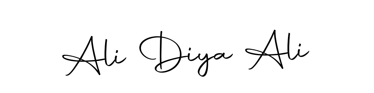 How to make Ali Diya Ali name signature. Use Autography-DOLnW style for creating short signs online. This is the latest handwritten sign. Ali Diya Ali signature style 10 images and pictures png
