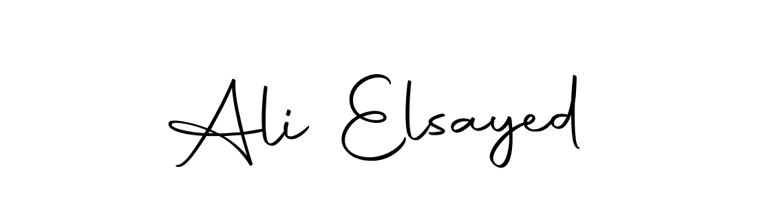 How to make Ali Elsayed name signature. Use Autography-DOLnW style for creating short signs online. This is the latest handwritten sign. Ali Elsayed signature style 10 images and pictures png