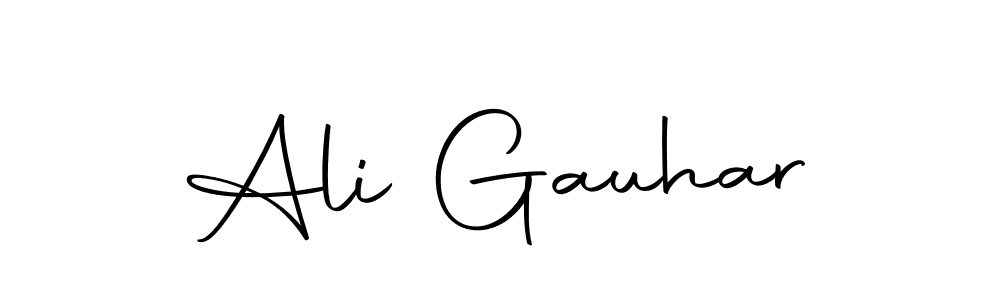 How to make Ali Gauhar name signature. Use Autography-DOLnW style for creating short signs online. This is the latest handwritten sign. Ali Gauhar signature style 10 images and pictures png