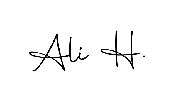 You should practise on your own different ways (Autography-DOLnW) to write your name (Ali H.) in signature. don't let someone else do it for you. Ali H. signature style 10 images and pictures png