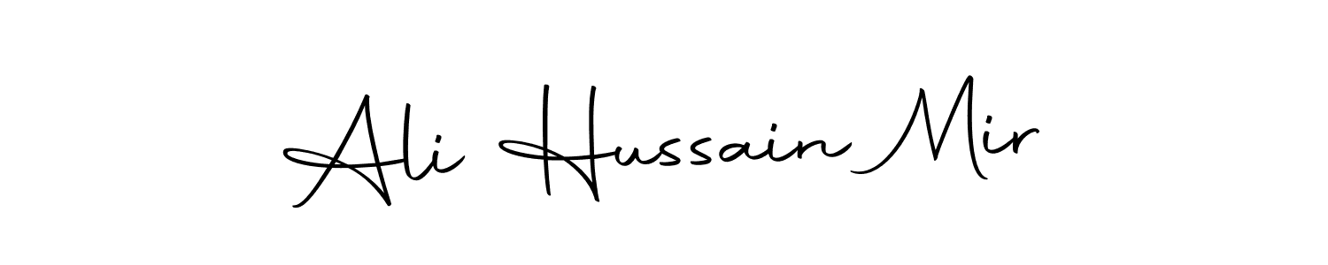 How to make Ali Hussain Mir name signature. Use Autography-DOLnW style for creating short signs online. This is the latest handwritten sign. Ali Hussain Mir signature style 10 images and pictures png