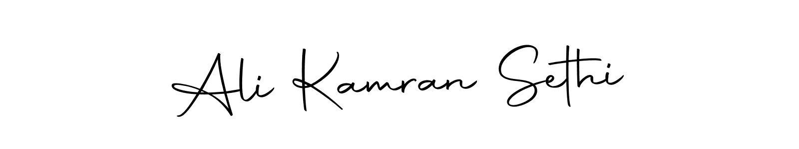 How to make Ali Kamran Sethi name signature. Use Autography-DOLnW style for creating short signs online. This is the latest handwritten sign. Ali Kamran Sethi signature style 10 images and pictures png