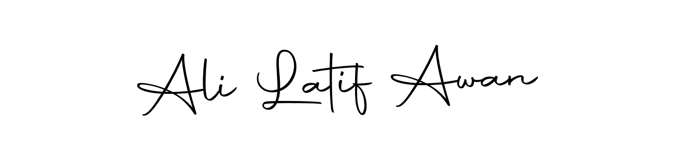 How to make Ali Latif Awan name signature. Use Autography-DOLnW style for creating short signs online. This is the latest handwritten sign. Ali Latif Awan signature style 10 images and pictures png